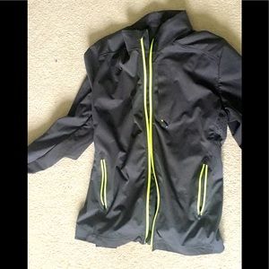 Gray running jacket